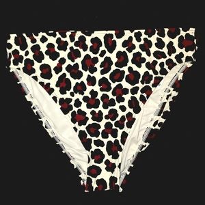 NWT Michael Kors High Leg Leopard Bikini Bottoms M